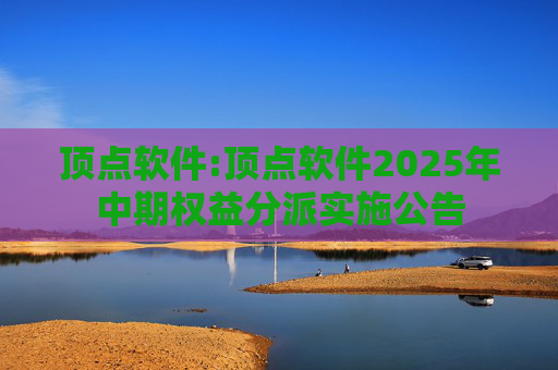 顶点软件:顶点软件2025年中期权益分派实施公告