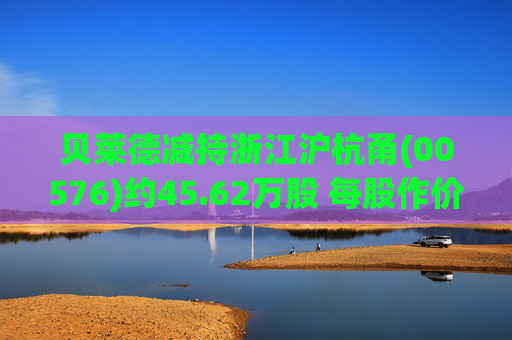 贝莱德减持浙江沪杭甬(00576)约45.62万股 每股作价7.42港元