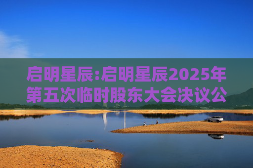 启明星辰:启明星辰2025年第五次临时股东大会决议公告