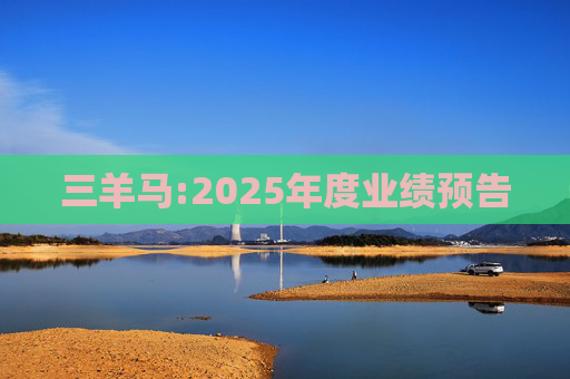 三羊马:2025年度业绩预告