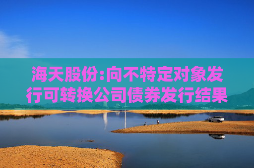 海天股份:向不特定对象发行可转换公司债券发行结果公告