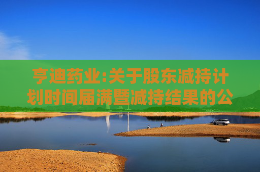 亨迪药业:关于股东减持计划时间届满暨减持结果的公告
