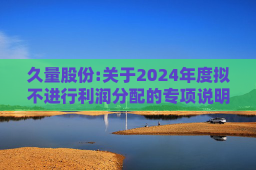 久量股份:关于2024年度拟不进行利润分配的专项说明  第1张