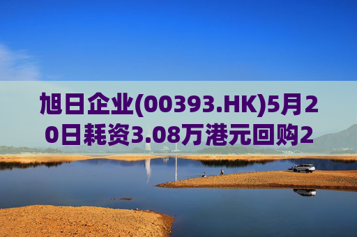 旭日企业(00393.HK)5月20日耗资3.08万港元回购2.4万股