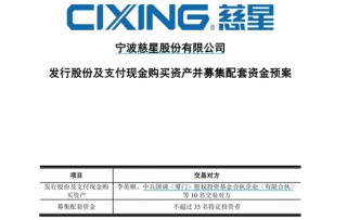 慈星股份拟购买顺义科技75%股份，股票复牌