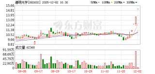 道明光学连收4个涨停板