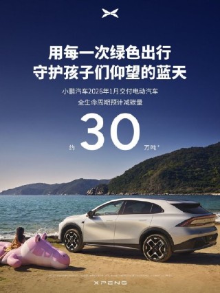 小鹏汽车：1月交付新车20011台，自研第二代VLA第一季度将正式推送