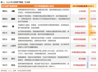 天风策略：2026年A股＞美股＞铜＞黄金＞美债＞人民币＞中债＞美元＞原油