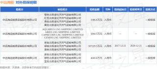 中远海能披露4笔对外担保，被担保公司11家