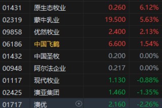 收评：港股恒指涨0.41% 科指涨0.29% 布鲁可涨超15%