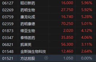 收评：港股恒指涨0.41% 科指涨0.29% 布鲁可涨超15%