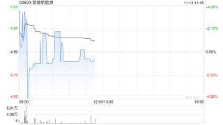 爱德新能源早盘涨超3% PIH成为公司新控股方
