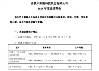 光伏组件龙头发出首份预亏公告，两大因素拖了业绩后腿