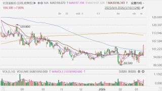 港股异动丨比亚迪股份大涨超8%，据报获10万辆车大单