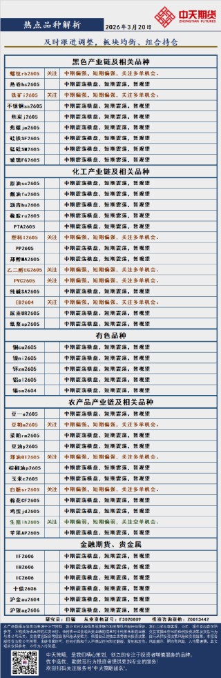 中天策略:3月20日市场分析