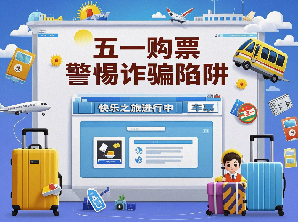 五一购票警惕诈骗陷阱!这些防诈手段速看→ 第1张 五一购票警惕诈骗陷阱!这些防诈手段速看→ 第1张