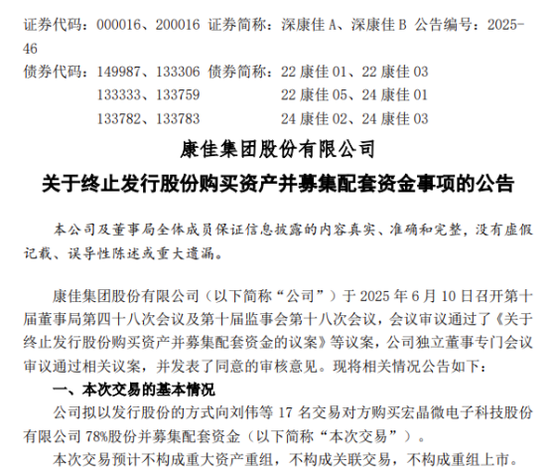 000016，终止收购！  第1张