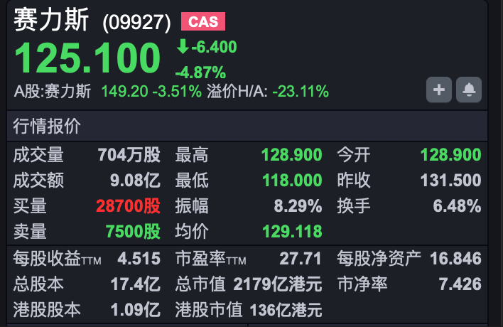 调整延续,恒指低开超250点 赛力斯上市破发 第3张 调整延续,恒指低开超250点 赛力斯上市破发 第3张