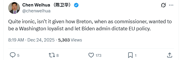 升级!美国罕见制裁欧盟前官员:长臂管辖令人发指 第2张 升级!美国罕见制裁欧盟前官员:长臂管辖令人发指 第2张