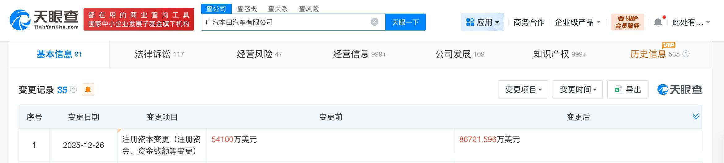 广汽本田增资至8.7亿美元 增幅约60% 第1张 广汽本田增资至8.7亿美元 增幅约60% 第1张