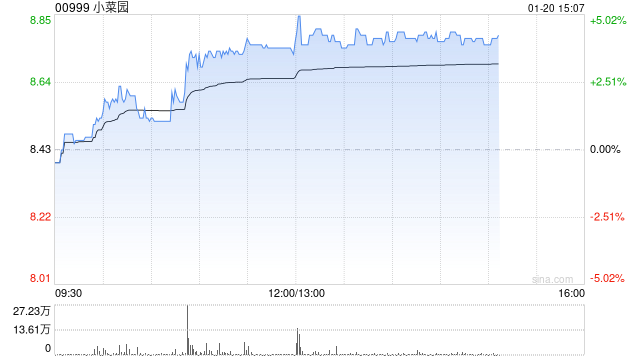 小菜园午后涨超3% 近日拟设合资开拓线上及社区即食业务 第1张 小菜园午后涨超3% 近日拟设合资开拓线上及社区即食业务 第1张