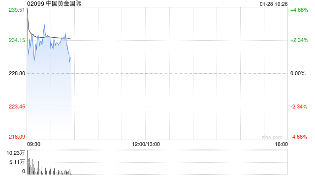 中国黄金国际盘初涨超4% 发布2026年年度产量指引 第1张 中国黄金国际盘初涨超4% 发布2026年年度产量指引 第1张
