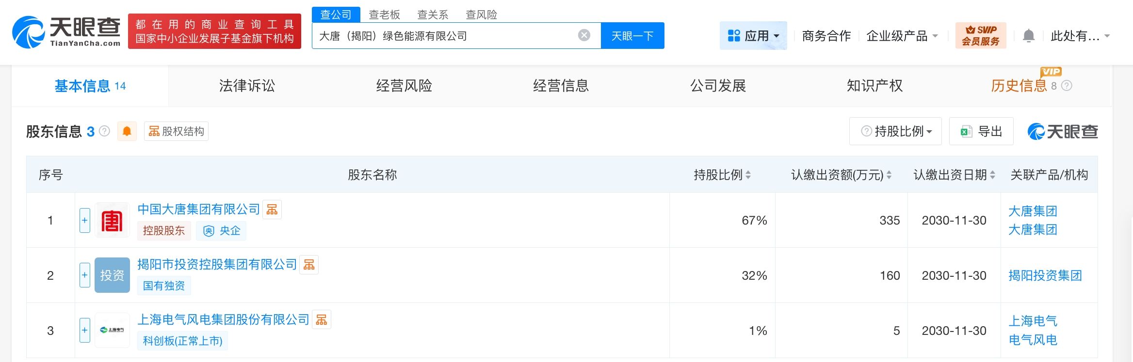 大唐集团、电气风电等在广东成立绿色能源公司 注册资本500万 第2张 大唐集团、电气风电等在广东成立绿色能源公司 注册资本500万 第2张