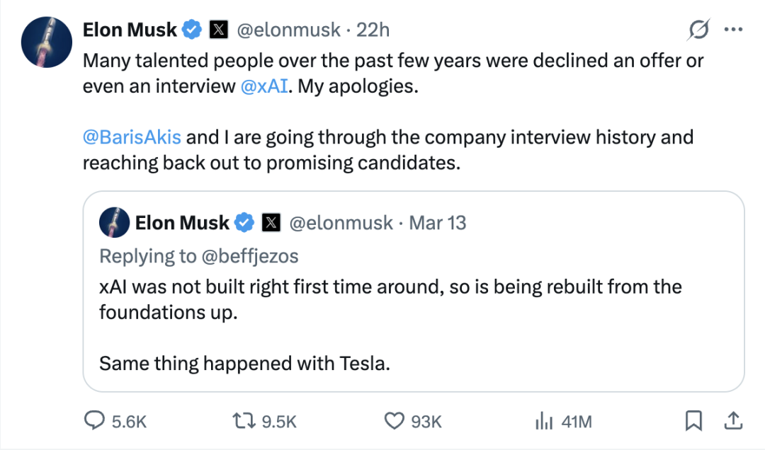 马斯克低头道歉!人工智能公司“11罗汉”走了9个,核心团队一夜“团灭”! 第3张 马斯克低头道歉!人工智能公司“11罗汉”走了9个,核心团队一夜“团灭”! 第3张